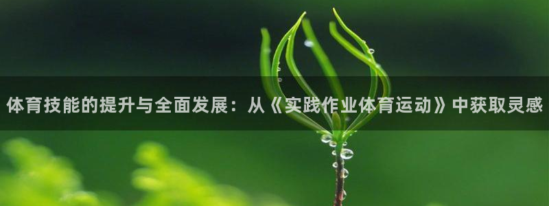 即嗨体育app官网：体育技能的提升与全面发展：从《实践作业体育运动》中获取灵感